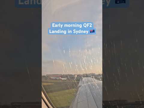 Morning Arrival: QF2 Landing in Sydney (A380 Upper Deck View) #Landing