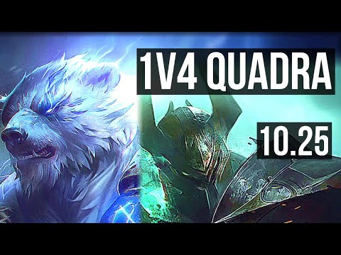 VOLIBEAR vs MORDEKAISER (TOP) | 1v4 Quadra, 11 solo kills, Legendary, 13/2/4 | KR Diamond | v10.25