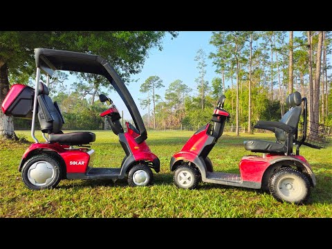 Mobility Scooter,4 Wheel Mobility Scooter,15 Miles Range,300W Motor, 300LBS Capacity,Lightweight and Portable,with LED Headlights and Basket,Charger Included,Blue video review thumbnail