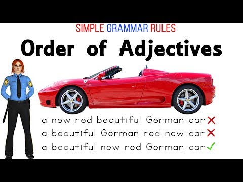 Order of Adjectives English Grammar Lessons and Worksheets