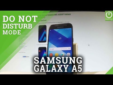 SAMSUNG Galaxy A5 (2017) Do Not Disturb Mode / DND Settings