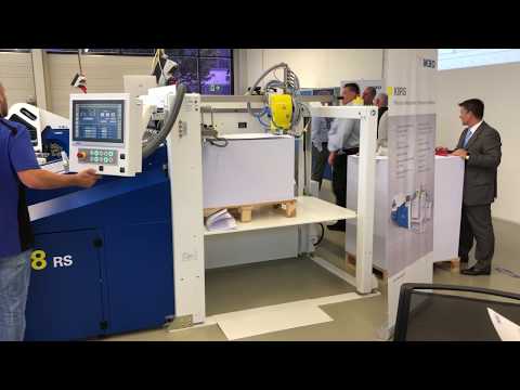 MBO K8 RS Combi Folder with Automated Stacker and CoBo-Stack Palletizer