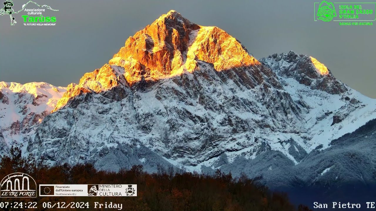 Live webcam view of Gran Sasso Peaks from San Pietro