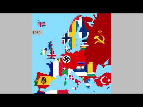 Europe- Timeline of National Flags 1900-2020