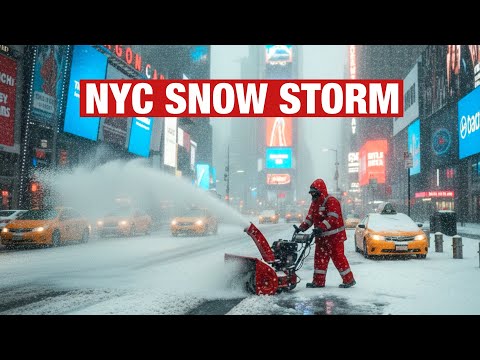 New York City LIVE Manhattan Winter Snow Storm 2026 NYC Biggest Snowstorm (January 25, 2026)