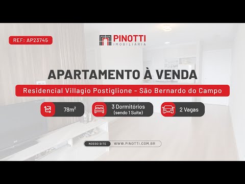 Apartamento à venda no Baeta Neves – 78m², 3 dorms, 2 vagas e lazer completo! | Ref: AP23745