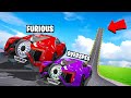 THE BIGGEST RAMP IN THE WORLD SURVIVAL JUMPS In BeamNG Drive