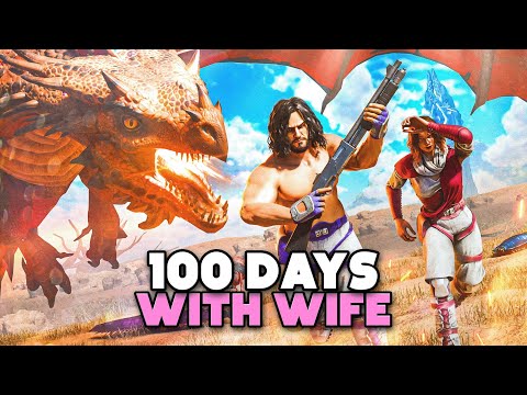 My WIFE And I Played 100 Days On Scorched Earth [Ark Survival Ascended]