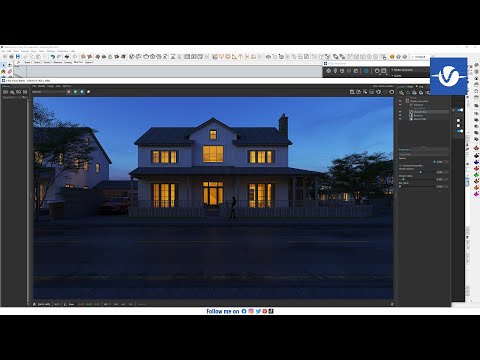 Blue Hour in V-Ray 6 for SketchUp | Sketchup vray