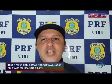 Trio eÌ preso com R$ 400 Mil em armas e drogas em Bom Jesus na BR 135  25 09 2020