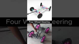 Four Wheel Steering mechanism using gears #design #mechanical #engineering