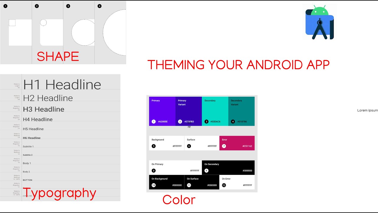 Theming Typography(1/3) Android Studio. Good Practice