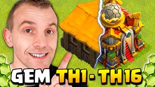I Upgraded a New Account to Town Hall 16 in One Video!