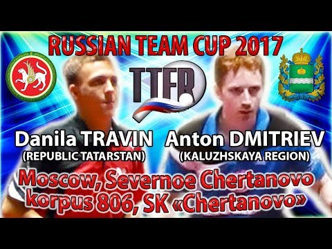 RUSSIAN CUP-2017 Антон ДМИТРИЕВ - Данила ТРАВИН #tabletennis #настольныйтеннис