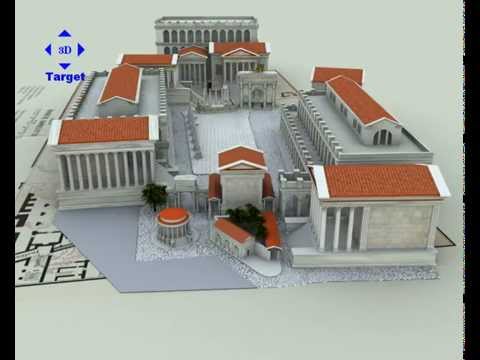 Roman Forum 3D buildings