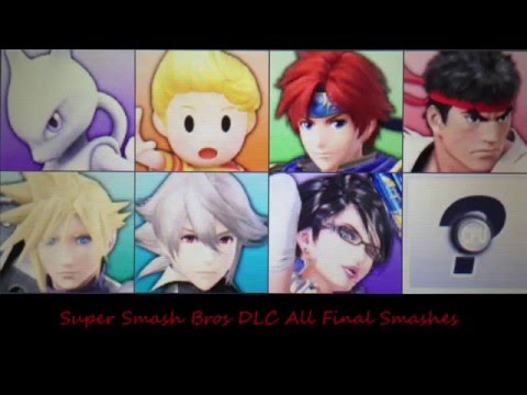 Super Smash Bros 4 3DS Version All DLC Characters Final Smashes