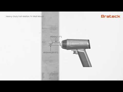 Výsuvný držák Brateck LPA77-696 pro TV 60"-120" 120kg polohovatelný nástěnný Heavy Duty