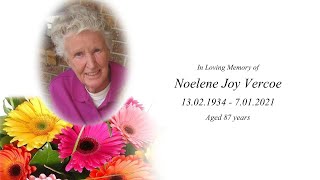 Memorial service for Noelene Joy Vercoe