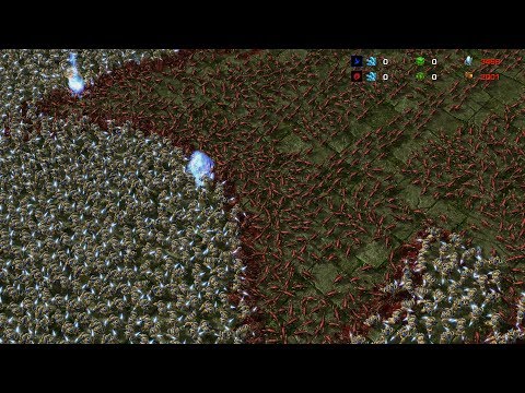 4000 ZEALOTS vs 10000 ZERGLINGS - Starcraft 2: MASSIVE BATTLE