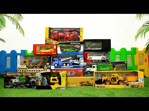 Unboxing Car Toy with Construction Vehicles Truck Play