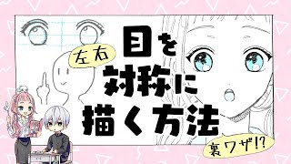 【初心者向け】目の描き方!左右対称に描く方法!【プロ漫画家イラスト漫画教室】