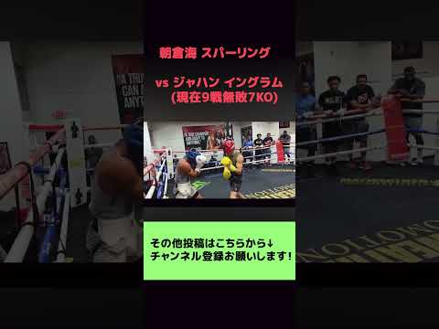 朝倉海ボクシングスパーリング！vs ジャハン イングラム (現在9戦無敗7KO)