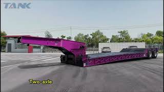 Semi-remorque porte-engins Tank High Quality 2 Axles 40 Tons Removable Gooseneck Trailer neuf | Image 4 - Autoline