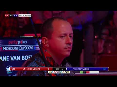 Shane Van Boening vs Alex Kazakis | Day Two | 2019 Mosconi Cup