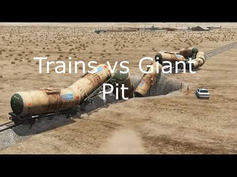 Cars vs Massive Speed Bumps| Trains vs Giant Pit | BeamNG.Drive