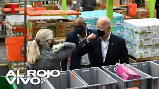 Joe Biden reparte alimentos a los damnificados de la tormenta invernal en Texas
