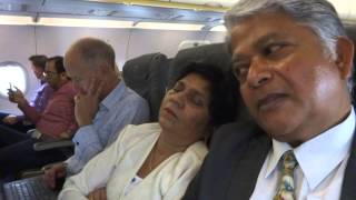 preview picture of video 'Aruna & Hari Sharma Flying Lufthansa LH 801 from Arlanda to Frankfurt, Nov 05, 2013'