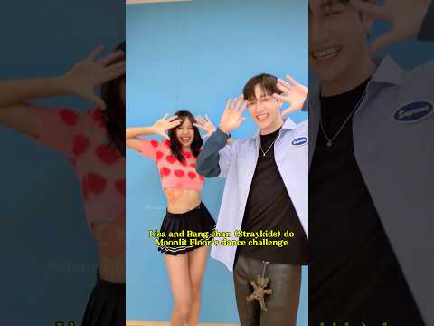 Lisa does the Moonlit Floor dance challenge with Bang chan (Stray kids) #lisa #blackpink #bangchan