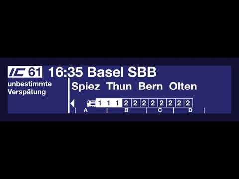 SBB/BLS TTS Announcement (new Voice) - IC61 service to Basel SBB isn't ready - Interlaken West