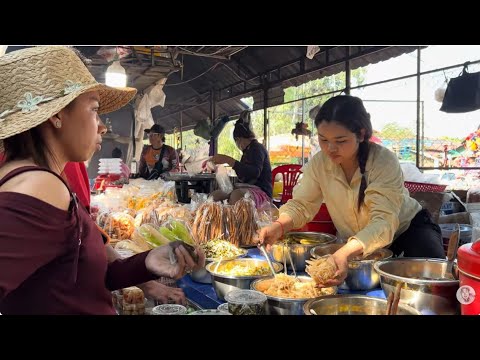 Amazing Cambodian Countryside Foods and Snacks in Cambodia | Market Tour at Odongk Tourism Resort 