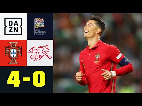 Furioser CR7! Portugal versenkt die Eidgenossen: Portugal – Schweiz 4:0 | Nations League | DAZN