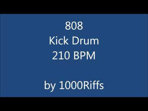 808 Kick Drum 210 BPM - Beats Per Minute