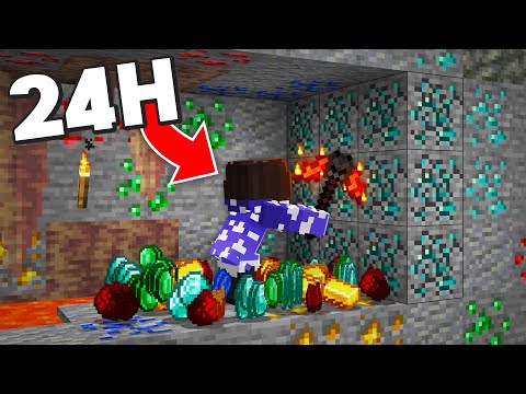 FIQUEI 24 HORAS MINEIRANDO COM A PICARETA QUE EVOLUI NO MINECRAFT - StonksCraft 2