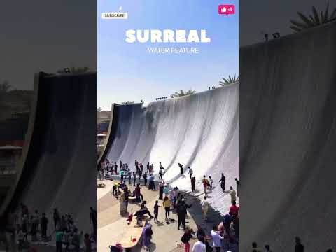 Dubai Expo Amazing Water fall | Surreal Water feature | #shorts #dubai #uae #expo2020 #waterfall