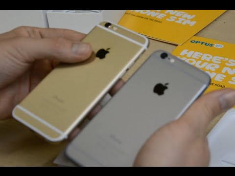 iPhone 6 Unboxing 128Gb Gold & Space Grey / Comparison