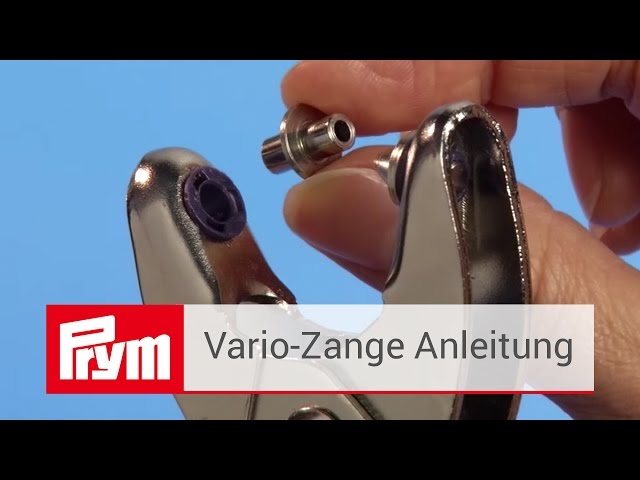 Vidéo teaser pour Die Prym Vario-Zange | Anleitung zur Durckknopf-, Ösen- und Nietenzange