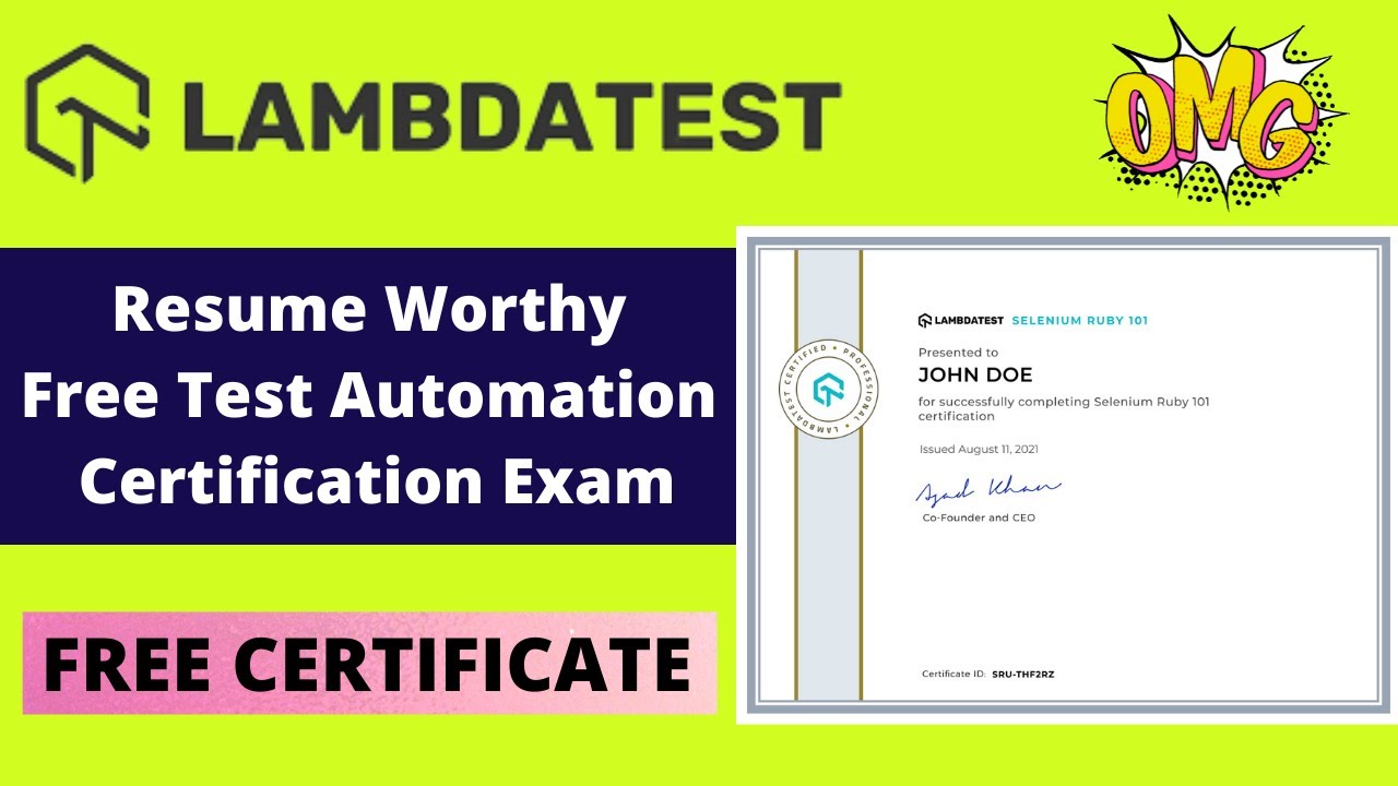 Software testing | Resume Worthy Free Test Automation Certificates | FREE CERTIFICATE