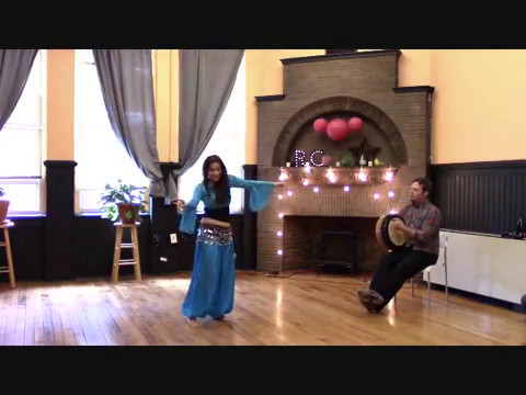 Karolina, with Kyle Forsthoff. Improvised belly dance and percussion.