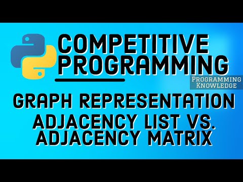 Competitive Programming with Python | Graph Representation | ADJACENCY LIST VS ADJACENCY MATRIX