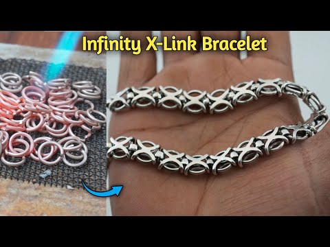 Making a Silver Infinity X-Link Bracelet | Unique Handmade Silver Bracelet ( Gold Smith Luke )
