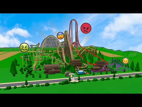 Building in Theme Park Tycoon 2 but each RIDE is a RANDOM mood