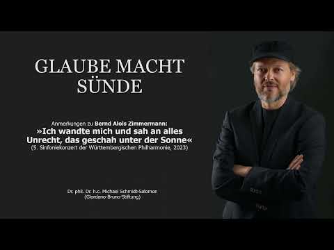 Es ist nicht leicht, Mensch zu sein. Dr. phil. Michael Schmidt-Salomon, Bruno-Giordano-Stiftung
