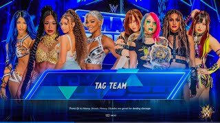 WWE 2K24 Samantha Irvin  , Jade Cargill , Sasha Banks &amp; Bianca Belair V Damage Control (PS5)