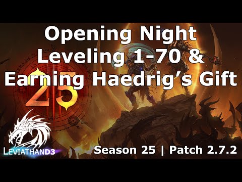 [Diablo 3] Season 25 1-70 Leveling and Earning Haedrig's Gift Gameplay Highlight