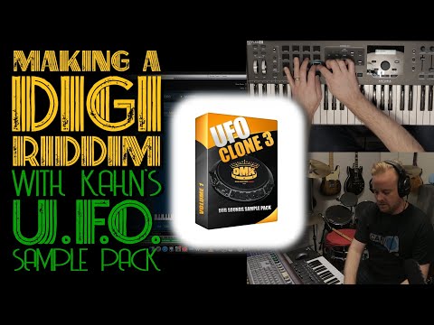 Making A DIGI RIDDIM With DM Kahn's UFO Sample Pack - Synare 3 Classic Analog Reggae Drum Synth