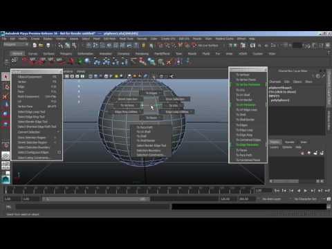 Maya Tutorial   04 02 Selecting Polygon Components
